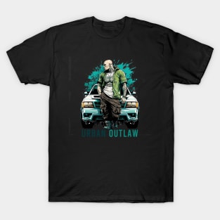 Graffiti Vector Art of Urban Outlaw Character T-Shirt